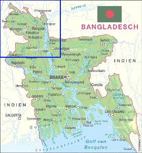 mapa de Bangladesh em alemao