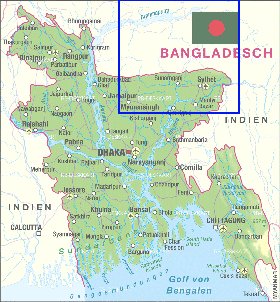 mapa de Bangladesh em alemao