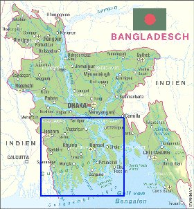 mapa de Bangladesh em alemao