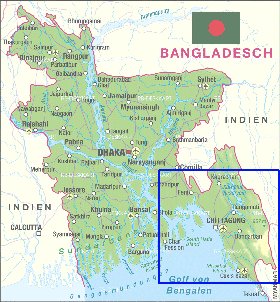 mapa de Bangladesh em alemao