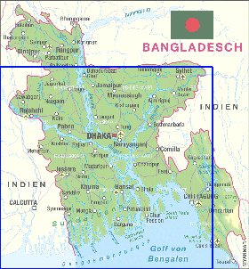 mapa de Bangladesh em alemao