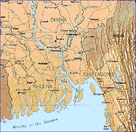 carte de Bangladesh