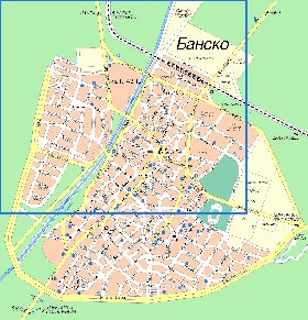 mapa de Bansko em bulgara