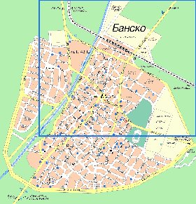 mapa de Bansko em bulgara