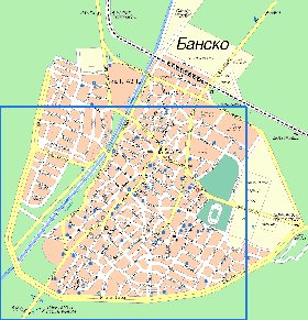 mapa de Bansko em bulgara