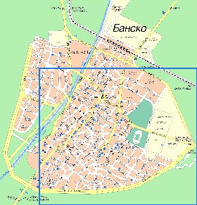 mapa de Bansko em bulgara