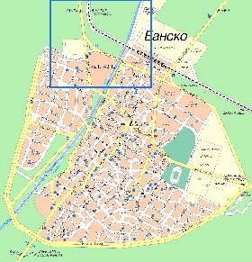 mapa de Bansko em bulgara