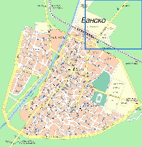 mapa de Bansko em bulgara