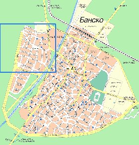 mapa de Bansko em bulgara