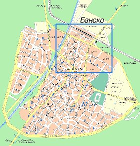 mapa de Bansko em bulgara