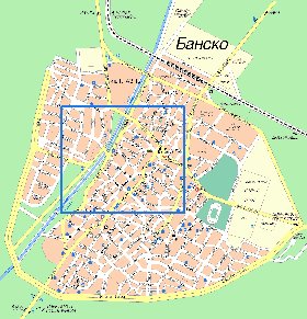 mapa de Bansko em bulgara