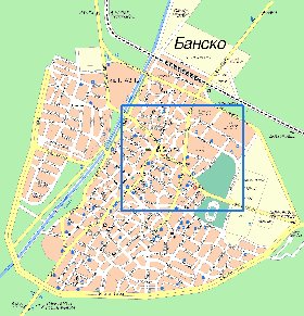 mapa de Bansko em bulgara