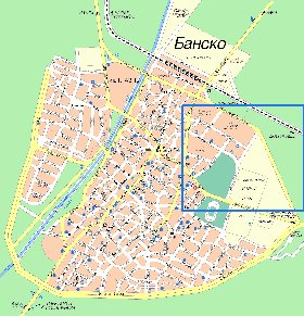 mapa de Bansko em bulgara