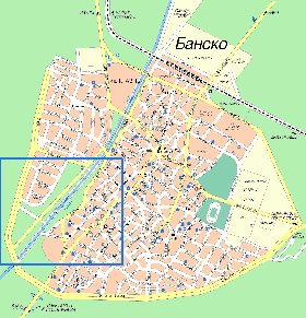 mapa de Bansko em bulgara