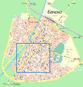 mapa de Bansko em bulgara