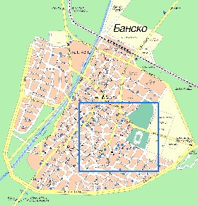 mapa de Bansko em bulgara