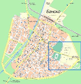 mapa de Bansko em bulgara