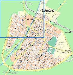 mapa de Bansko em bulgara