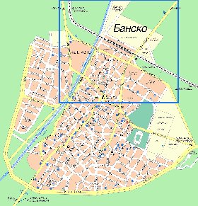 mapa de Bansko em bulgara