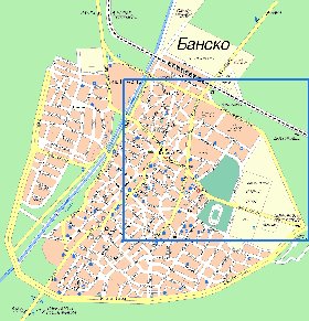 mapa de Bansko em bulgara