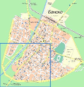 mapa de Bansko em bulgara