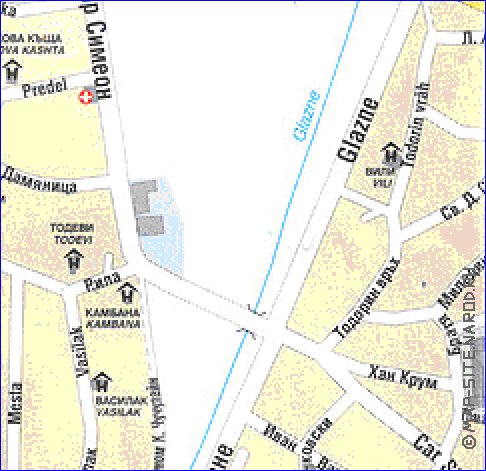 mapa de Bansko em ingles