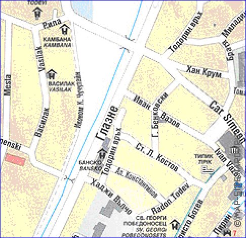 mapa de Bansko em ingles