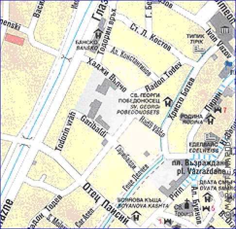 mapa de Bansko em ingles