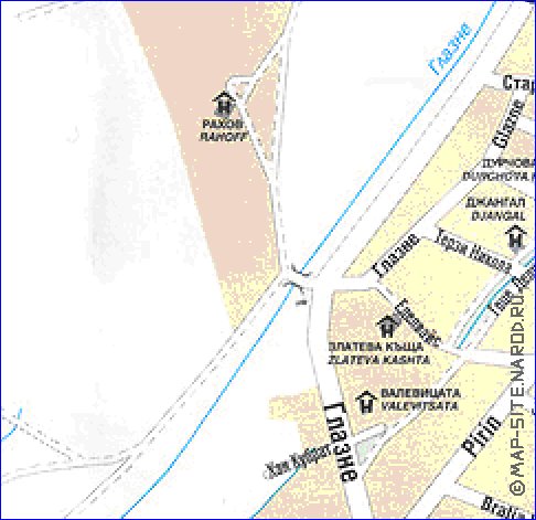 mapa de Bansko em ingles