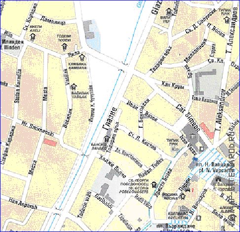 mapa de Bansko em ingles