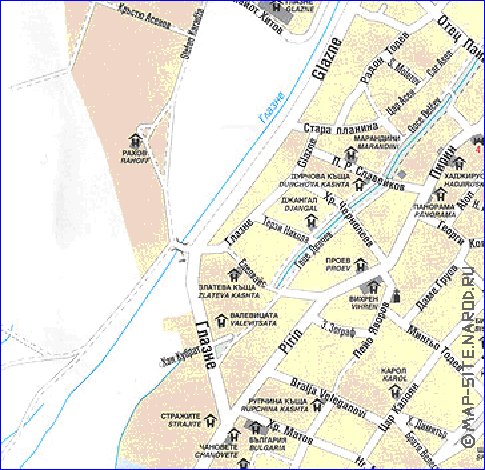 mapa de Bansko em ingles