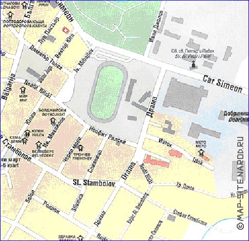 mapa de Bansko em ingles