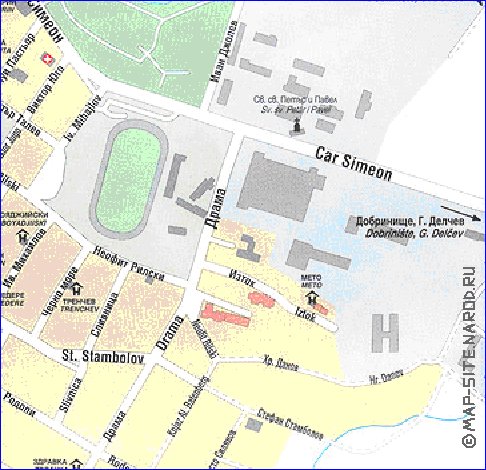 mapa de Bansko em ingles