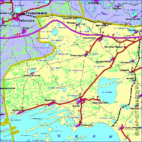 Топографическая карта барабинского района