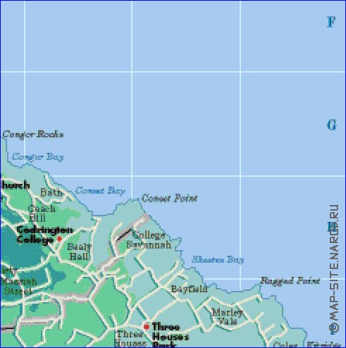 Administrativa mapa de Barbados