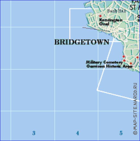 Administrativa mapa de Barbados