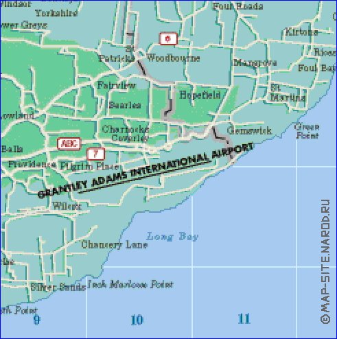 Administrativa mapa de Barbados