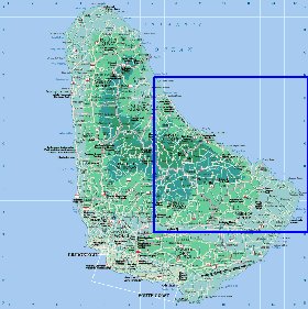 Administratives carte de Barbade