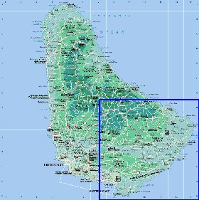 Administrativa mapa de Barbados