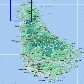 Administratives carte de Barbade