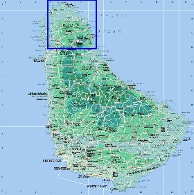 Administrativa mapa de Barbados