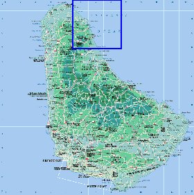 Administrativa mapa de Barbados