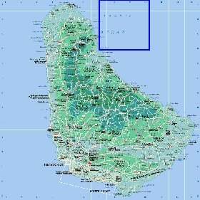 Administrativa mapa de Barbados