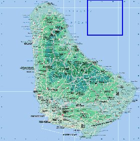 Administrativa mapa de Barbados