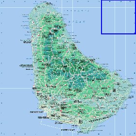 Administratives carte de Barbade