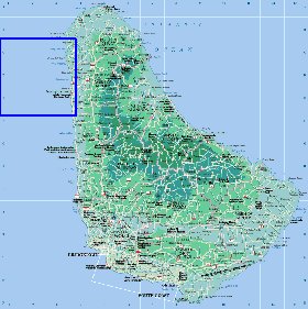 Administrativa mapa de Barbados