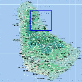 Administrativa mapa de Barbados