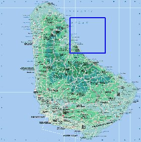 Administratives carte de Barbade