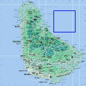 Administrativa mapa de Barbados