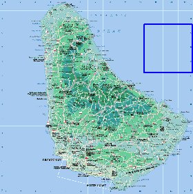 Administratives carte de Barbade